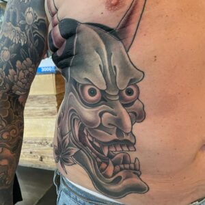 Chris Garver Instagram - Bruce is super tough.
#hannya  #tattooartist  #tattoo