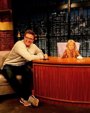 Chris Hayes Instagram - Elevating this to the grid, by popular demand. David and Anya in 30 Rock for Take Your Kids to Work Day.