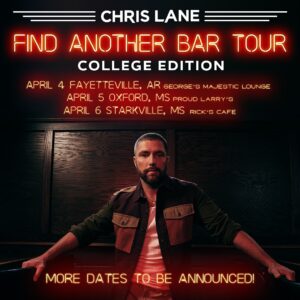 Chris Lane Instagram - Loved all the feedback we got on y’all’s favorite bars and figured we would go ahead and get a few on the books and keep narrowing down other ones we wanna add to the list… My goal will be to play as many as we possibly can throughout the year! A lot of these bars are smaller and we purposely wanted to keep the tickets cheap, so it’s a first come first serve one of one-of-a-kind show! I’m calling this the Find Another Bar Tour: College Edition! Tickets go on sale Wednesday, January 24 at 10AM CT. I can’t wait to see y’all and please feel free to keep telling me the bars in your college towns you want me to come to and I’ll see what I can do🤘🏻