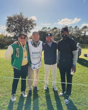 Chris Lane Instagram - Huge Thank You to @hiltongrandvacations for having me this week!! Everything about this tournament is top notch and so much fun, from the golf to the concerts and just getting to meet and play with the @lpga_tour girls and celebrities! Already looking forward to next year🤘🏻Shout out to @dfbush62 for carrying the bag this week!