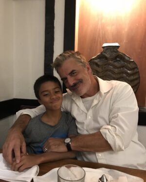 Chris Noth Instagram - My pal my buckaroo my prince..” Stand still you ever moving sphere’s of heaven- that time may cease .. ‘ too late he’s a teenager!