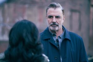 Chris Noth Instagram - Bishop listening to Mel give him shit- #theequalizer