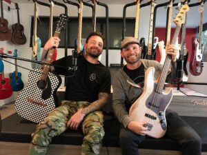 Chris Raab Instagram - This week on @bathroombreakpodcast my guest is Michael Schulz @mschulz83. He is the artist relations manager at Fender guitar @fender. He has collaborated with musician like Flea @flea333, Duff Mckagan @officialduffmckagan, Tim Armstrong @timtimebomb and many more. We sat down for a fun conversation about his work over the years with some of the best musicians of all time. LINK IN BIO. Hope you enjoy! Thanks @rickkosick 🎥#bathroombreakpodcast #raabhimself #michaelschulz #fenderguitars #fender #bass #artistsrelations #timarmstrong #rancid #flea #redhotchilipeppers #duffmckagan #gunsnroses #dhaniharrison #georgeharrison #thebeatles #music #artists #guitars #instruments #jackass #vivalabam #cky