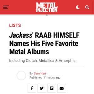 Chris Raab Instagram - Check out the Metal Injection article!! LINK IN BIO #metal #albums