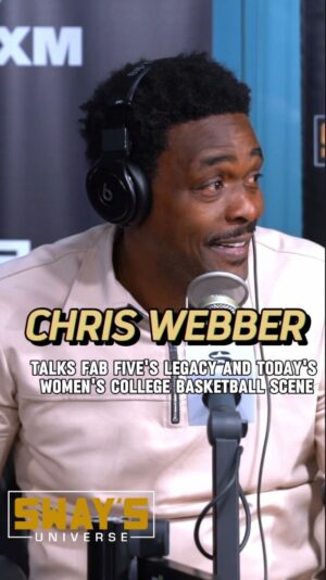 Chris Webber Instagram - Does Today’s Women’s College Basketball Match the Impact of the Fab Five? 🤔

Great convo with @REALCHRISWEBBER  hit the🔗 in bio for full interview 

❔@thehappyhourwhb
🎥 @iamtydavis 

______
#SwayIntheMorning #SwaysUniverse #ChrisWebber #collegebasketball #womensbasketball #LSU #FabFive #basketball #Michigan