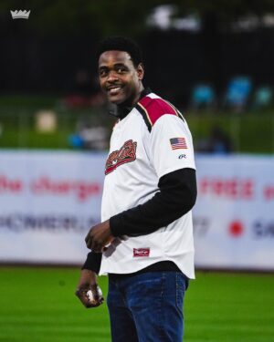 Chris Webber Instagram - c-webb’s first pitch: successful ✅