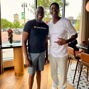 Chris Webber Instagram - Our fathers are golf buddies. 
I’ve been cool with his brother @jasonwebber.esq for several years.
But, today, @realchriswebber and I shook hands for the first time. The bond was instant. 

Now we build. Let’s go.
