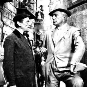 Christian De Sica Instagram - Napoli Papa’ e Eduardo durante una pausa dell’Oro di Napoli.