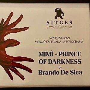 Christian De Sica Instagram - Brando premiato da Katrine Kubrick al festival di Sitges per la fotografia del suo Mimi principe delle tenebre. Bravo Brando, bravo Andrea Arnone. W l’horror.