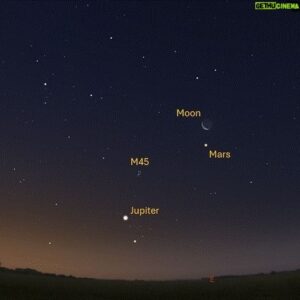 Christian J Smith Instagram - I got to see mars and Jupiter this morning, I woke up at the right time although my camera doesn’t do it justice. I woke up and Jupiter to the bottom left was blazing with glory and it’s what made me look because I’m like I know that’s not a star, and mars was a beautiful red. Amazing.