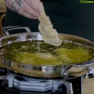Christian Petroni - 10.5K Likes - shrimp parm, simple crunchy salad & a very special surprise guest #food