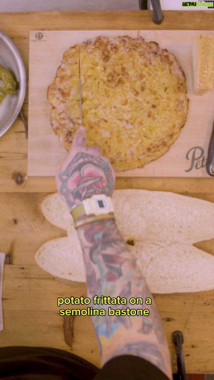Christian Petroni - 8.2K Likes - *potato & eggs, Sicilian long hots,
parm on a semolina bastone @petronifoods