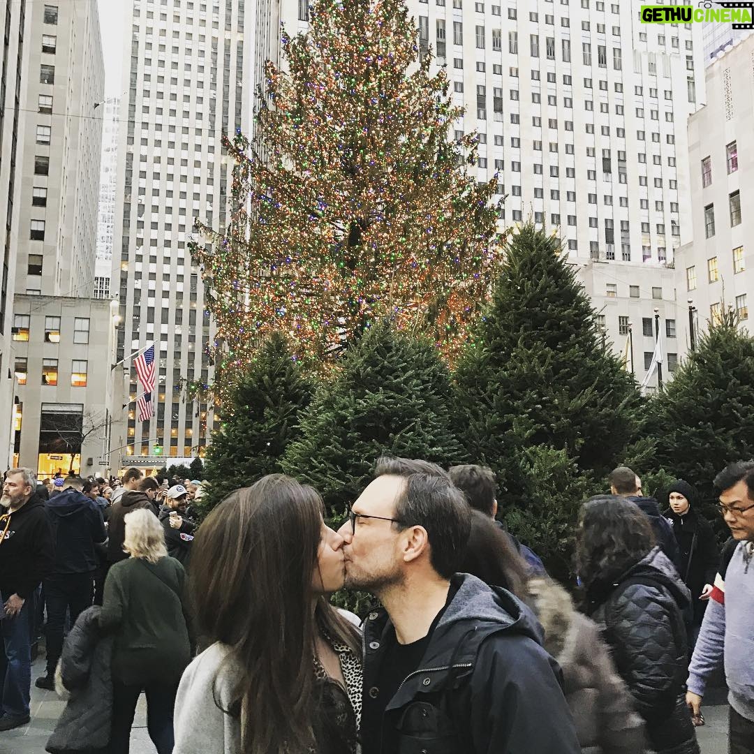 Christian Slater - 10.4K Likes - At Rockefeller Center with my lovely wife.