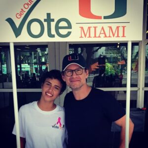 Christian Slater Instagram - Getting the word out. It’s the last day to register for November election #vote