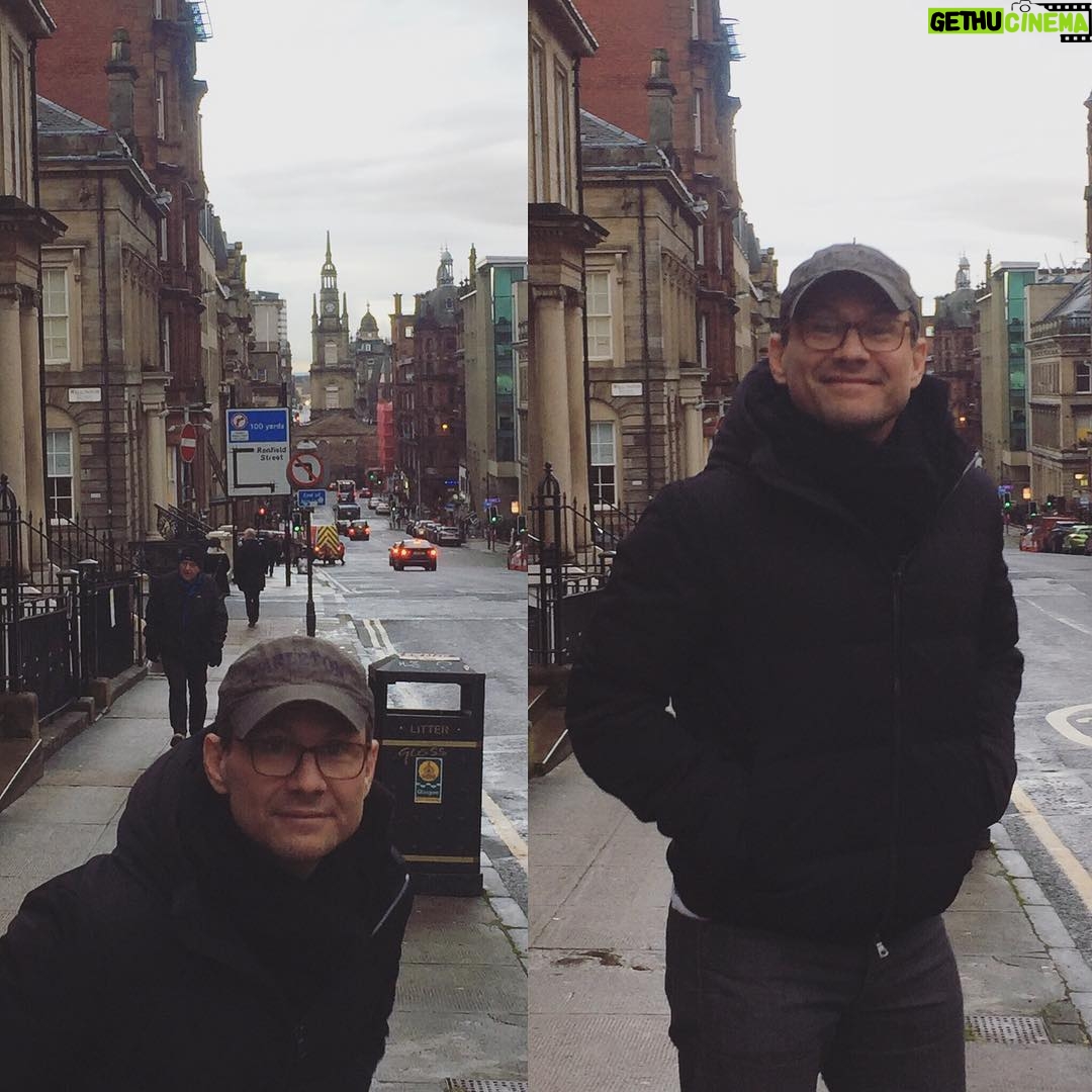 Christian Slater - 9.5K Likes - Trying to prevent my wife from successfully photographing an architectural feature by jumping into the frame #annoyinghusband #glasgow