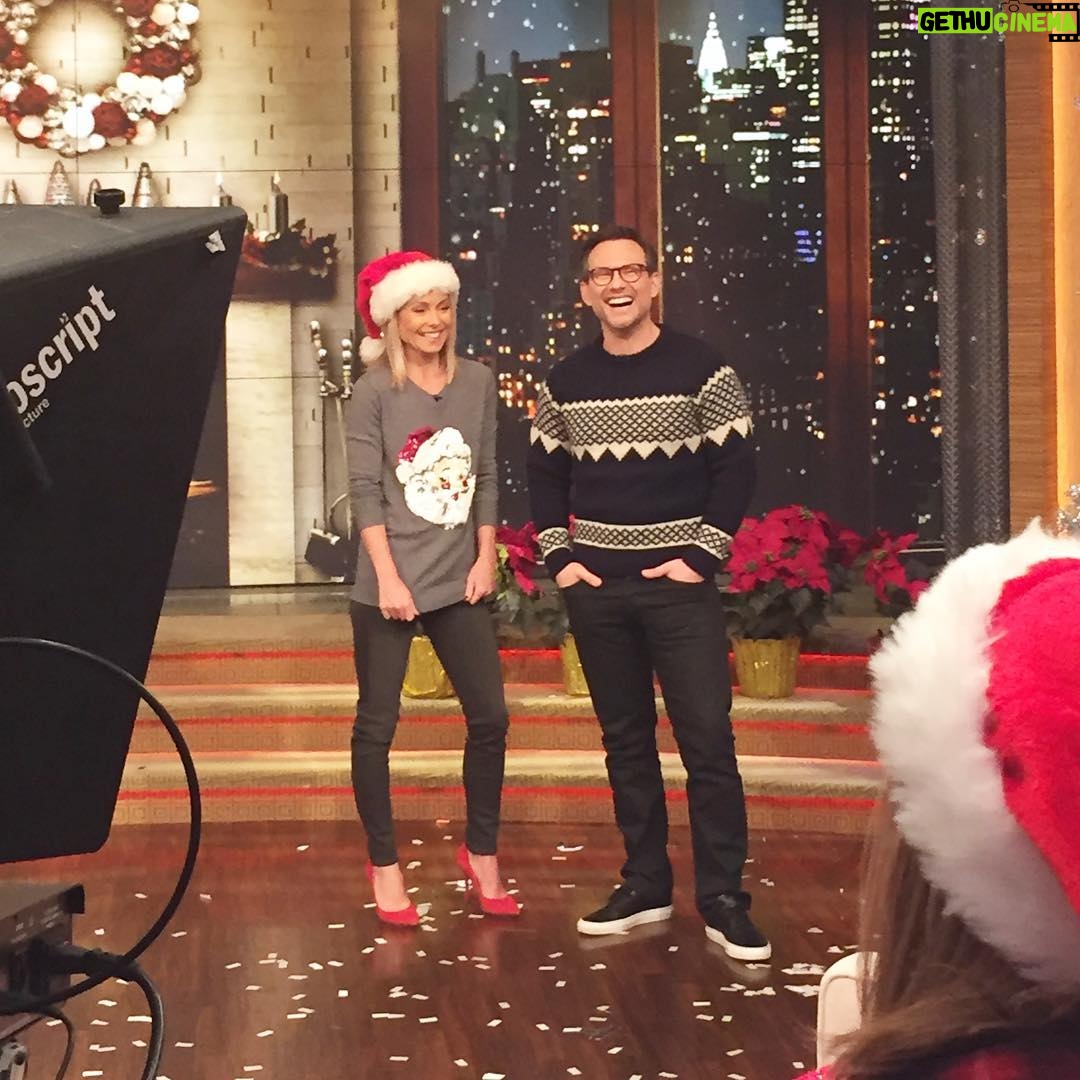 Christian Slater - 6.9K Likes - Laughing with @kellyripa during commercial breaks on @livekelly Christmas Special. Had a great time cohosting and meeting @therockettes. Happy holidays!