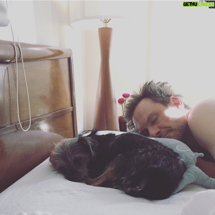 Christian Slater - 6.9K Likes - I'm loving Glasgow but missing this cuddly thing #adoptdontshop