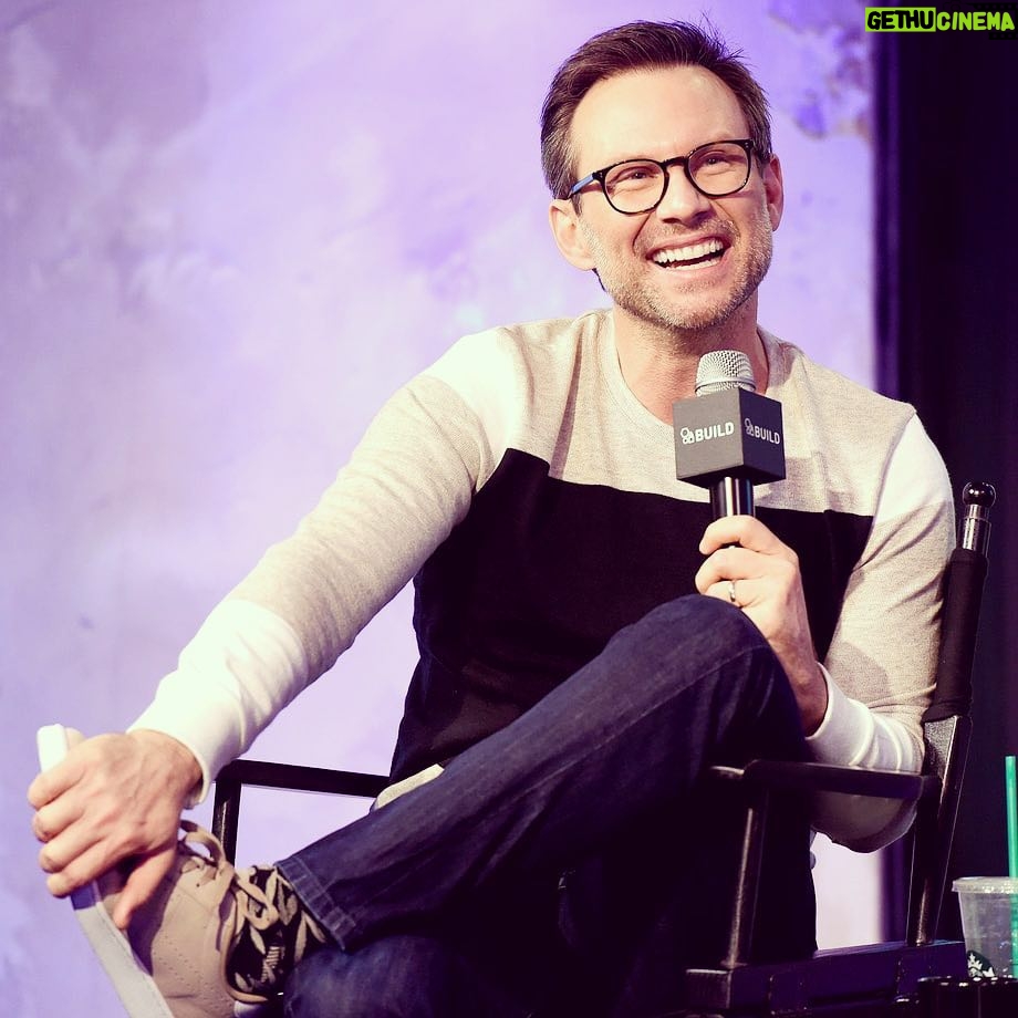 Christian Slater - 7.2K Likes - Loved talking about @kingcobraofficial, making LGBTQ films & more with @tojustinkelly at @buildseriesnyc. Thanks for having us on! Wearing @nike @aloyejp @paulsmithdesign š½š³ļøāš