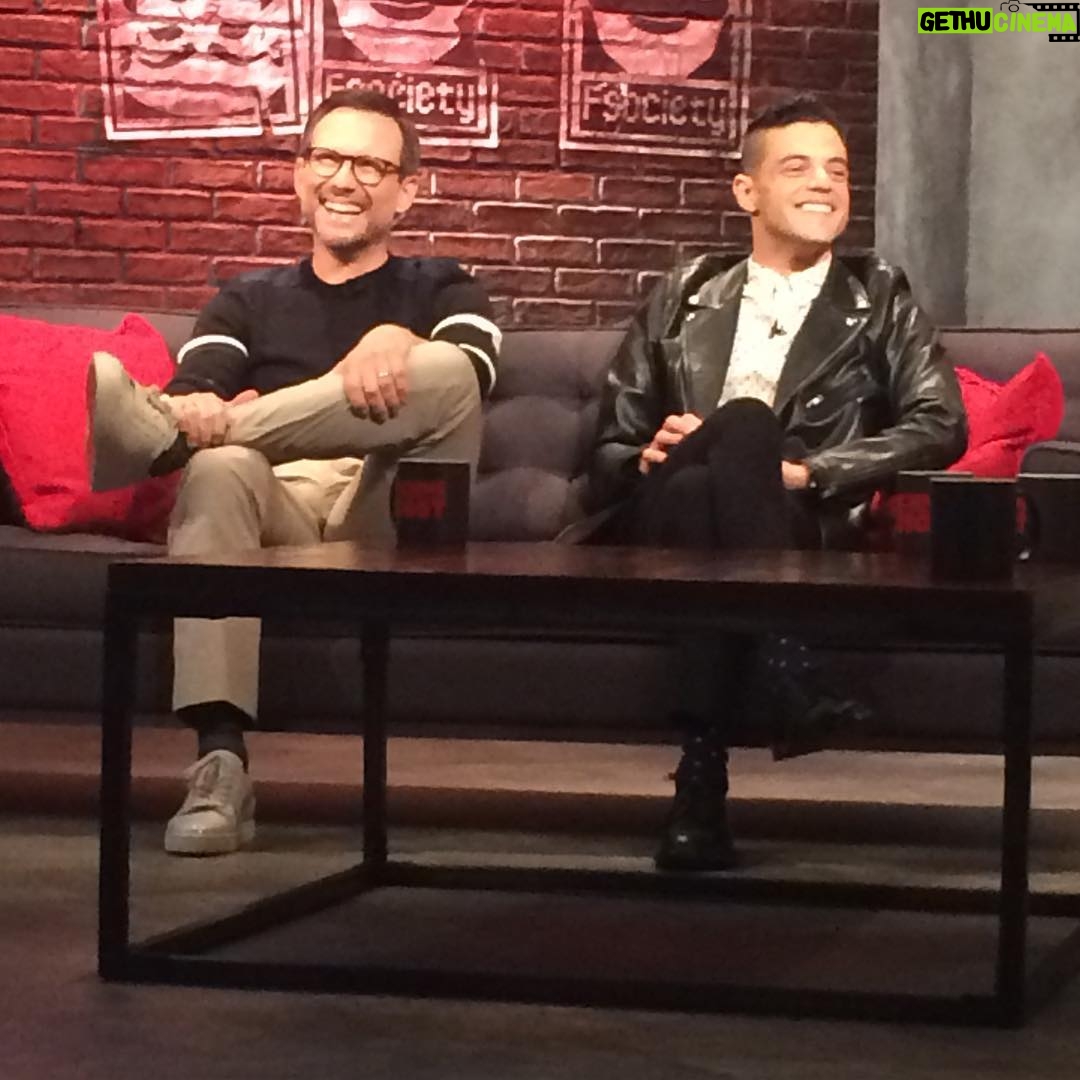 Christian Slater - 5.4K Likes - Thank you to everyone who watched our season premiere and tuned into our live aftershow Hacking Robot. You have no idea what's coming!! Huge thanks to @andygreenwald for hosting and shoutout to @louboutinhomme #MrRobot