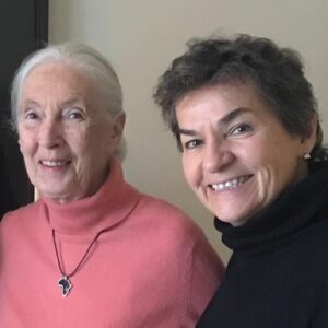 Christiana Figueres Instagram - Happy birthday to friend of the podcast and inspiration to us all, the wonderful Jane Goodall who turned 90 this week! Her clear-eyed, unfaltering commitment to her path has been a shining light for so many and shows no sign of slowing down - what a woman! Many happy returns Jane 🎉
