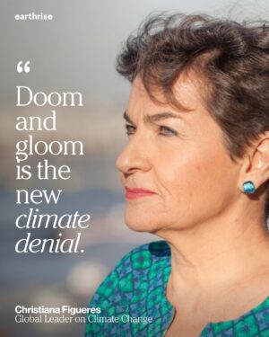 Christiana Figueres Instagram - Say it louder for the people in the back! 👏

“Doom and gloom is the new climate denial, because it leads to the situation of not doing anything about it.”

Share this post if you agree with @cfigueres and are rejecting doom and gloom in 2024. ❤️