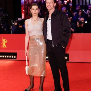 Christiane Paul Instagram - Berlinale opening night, Feb 15th,
with the wonderful young actor @jannisniewoehner_official 
.
.
.
#styled by @andreaspeterkrings #glam by @philippverheyen assisted by @tillzettl 
#thanks to @prada #thanks to @loewscommunications #thanks to @cartier 
#berlinale #openingnight