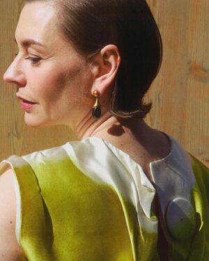 Christiane Paul Instagram - HAPPY SUNDAY!!!
.
.
.
#pic by @robinkater #styled by @andreaspeterkrings #hairandmakeup by @anna.dmlng 
#dress by @prada #jewelry @sophiebuhai 
#happysunday