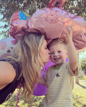 Christie Whelan Browne Instagram - Not a day goes by that I don’t feel grateful to science/miracles for bringing Duke into the world and making me a Mum. I have learned so much from him. And I am in constant awe of the person he is. He takes life by the horns every single day and just will.not.stop (unless someone puts that hideous show CocoMelon on and then he is transfixed). But I know that Duke had to fight to get to this life, so I wont begrudge his fighting spirit now. One of the highlights of motherhood for me is at bedtime, when he asks me to sing Baby Mine. And I know that the song, in my arms, brings him comfort and he feels safe and I cannot articulate what that means to me. Mama is always here forever more. 
*also parenting is hard*