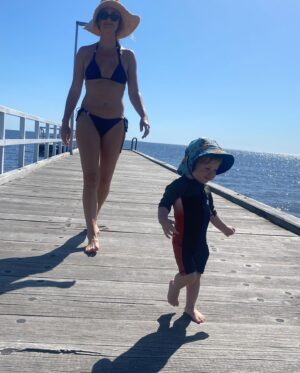 Christie Whelan Browne Instagram - Not a day goes by that I don’t feel grateful to science/miracles for bringing Duke into the world and making me a Mum. I have learned so much from him. And I am in constant awe of the person he is. He takes life by the horns every single day and just will.not.stop (unless someone puts that hideous show CocoMelon on and then he is transfixed). But I know that Duke had to fight to get to this life, so I wont begrudge his fighting spirit now. One of the highlights of motherhood for me is at bedtime, when he asks me to sing Baby Mine. And I know that the song, in my arms, brings him comfort and he feels safe and I cannot articulate what that means to me. Mama is always here forever more. 
*also parenting is hard*