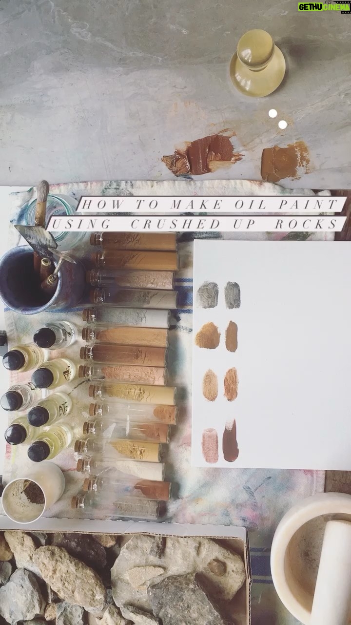 Christina Scherer - 159 Likes - How to make oil paint using walnut oil and pigments you’ve crushed up from nature