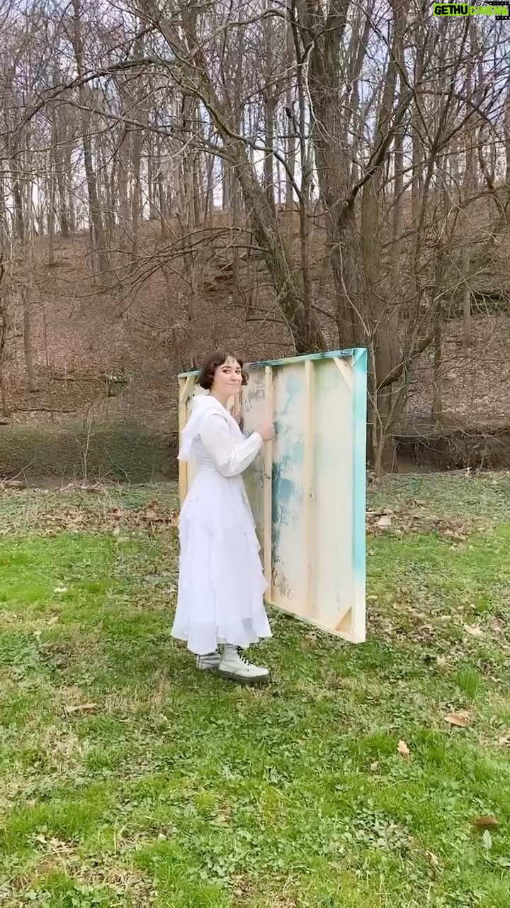 Christina Scherer - 376 Likes - Which direction do you like best? Still trying to decide #paintingreveal #abstactart #largeart #largeartwork #homedecor #art #artist #artistsoninstagram #rawcanvas #paintingoncanvas #acrylicpainting