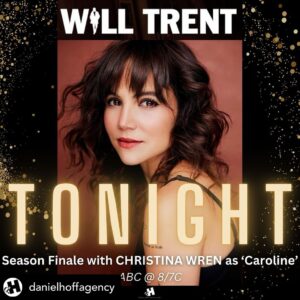 Christina Wren Instagram - It’s about to go down! 

Truly, being part of @willtrentabc has been one of the big highlights of the last few years. Thank you @lizheldens @danielthomsen and the entire creative team for including me in your wonderful work! And thank you @katebythe_ocean for all your ongoing support and for bringing this opportunity! Here’s to so much more 💛 

Can’t wait to see what Season 3 holds!!!! 🥂🥂🥂
.
#willtrent #abc