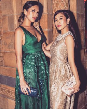 Christine Allado Instagram - Happiest of birthdays to the angel, inspiration, fierce queen bee, expert voguer and photo director, bringer of light and joy (and freebies and food--!!) that is beautiful sister Shin!!! Truly blessed to stand by your side as little sis every night! Hope you're having the most amazing time in Greece seeester! Bring back some yoghurt lol! Love ya x @gorachelleann 🇵🇭 🇵🇭 🇵🇭 Wearing @baotalondon
@gorachelleann in @ozgoatelier