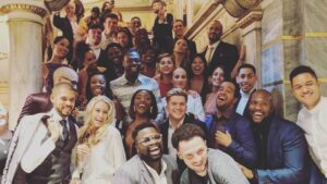 Christine Allado Instagram - I have been blessed to have known and loved every single person in this #HamFam, this show, this building. I am grateful for every single day that has brought us joy, laughter, and endless banter. I have been privileged to tell the most incredible human story about a group of people who came together and made something bigger than themselves with the strength and grace that inspired a whole nation. Thank you doesn't cut it, but I am immensely thankful for the journey, the memories, the precious friendships that have been and that are to come. May we continue to tell the story and rise up together! I love you HamFam. #andpeggy 💖💫🌠