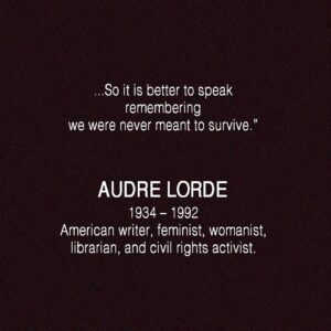 Christine and the Queens Instagram - Today, I wanted to use my platform to shed some light on the Audre Lorde Project. I got drawn to it in my researches because Audre Lorde’s words always have been important for me. Womanhood seemed less scary with her wisdom ; it felt complex and empowering and the hurt could make sense. And now, about the project. It was brought together in 1994 by Advocates for Gay Men of Color (a multi-racial network of gay men of color HIV policy advocates), and they now work for community wellness, progressive social and economic justice, through mobilization, education and capacity building. They’re focused on the New York City area. What’s interesting to me here is the notion of collective power (directly involving the communities served) and the understanding of the deep roots of sexism (which here is deflected by active anti-sexism practices, and a clear leadership of women). I donated yesterday, and if you are interested in doing so or getting involved, you can check their website out (link in stories) or check their instagram. Let’s use socials to share, nourish the discussion further, even about the doubts an ally can have (how can I make a difference? What is legitimate for me to do at this point? etc…). Well, my performance tonight is dedicated to the @audrelordeproject , to the people working on the field, to the thinkers and dreamers that are dedicating their time and energy to create a world I want to live in. Lots of love to you all 🕊 thank you @gaulminou for the visuals