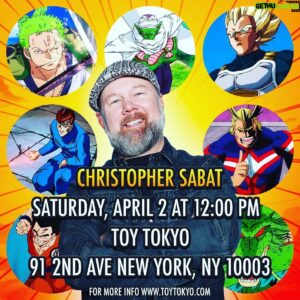 Christopher Sabat Instagram - Toy Tokyo in NYC — come on by, y’all!