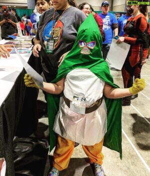 Christopher Sabat Instagram - And the winner of the you-totally-know-my-favorite-character-in-DBZ COSPLAY WINNER IS—that kid who did Mighty Mask costume this weekend at @galaxyconrichmond