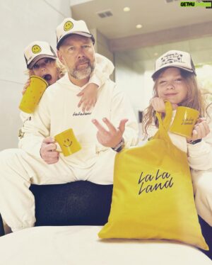 Christopher Sabat Instagram - Whoa, @lalalandkindcafe!  A coffee shop shouldn’t have such cool swag!  We felt like caffeinated supermodels!  Thanks again, Celeste!  That was so kind of you!
