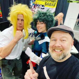 Christopher Sabat Instagram - Cheers to all the Dads and daughters  who cosplay together.
.
.
.
allmight #mha #myheroacademia #cosplay