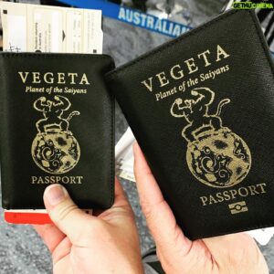 Christopher Sabat Instagram - Presenting our passport with #saiyan pride.  Got one for @solas21 as well so we can confuse the hell out of border agents. .
.
.
.
.
.
#planetvegeta #vegeta #dbz #dragonball  #dragonballz #passport #saiyanpride #travelgram