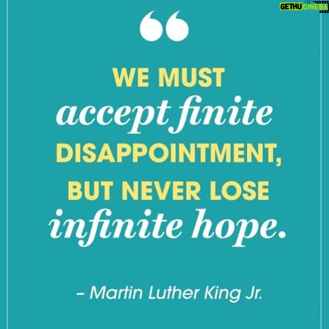 Chrystee Pharris - 3 Likes - Let us remember the words of Martin Luther King Jr.: ‘We must accept finite disappointment, but never lose infinite hope.’ No matter the challenges we face, let us hold onto the beacon of hope that lights our way forward. #keepgoing