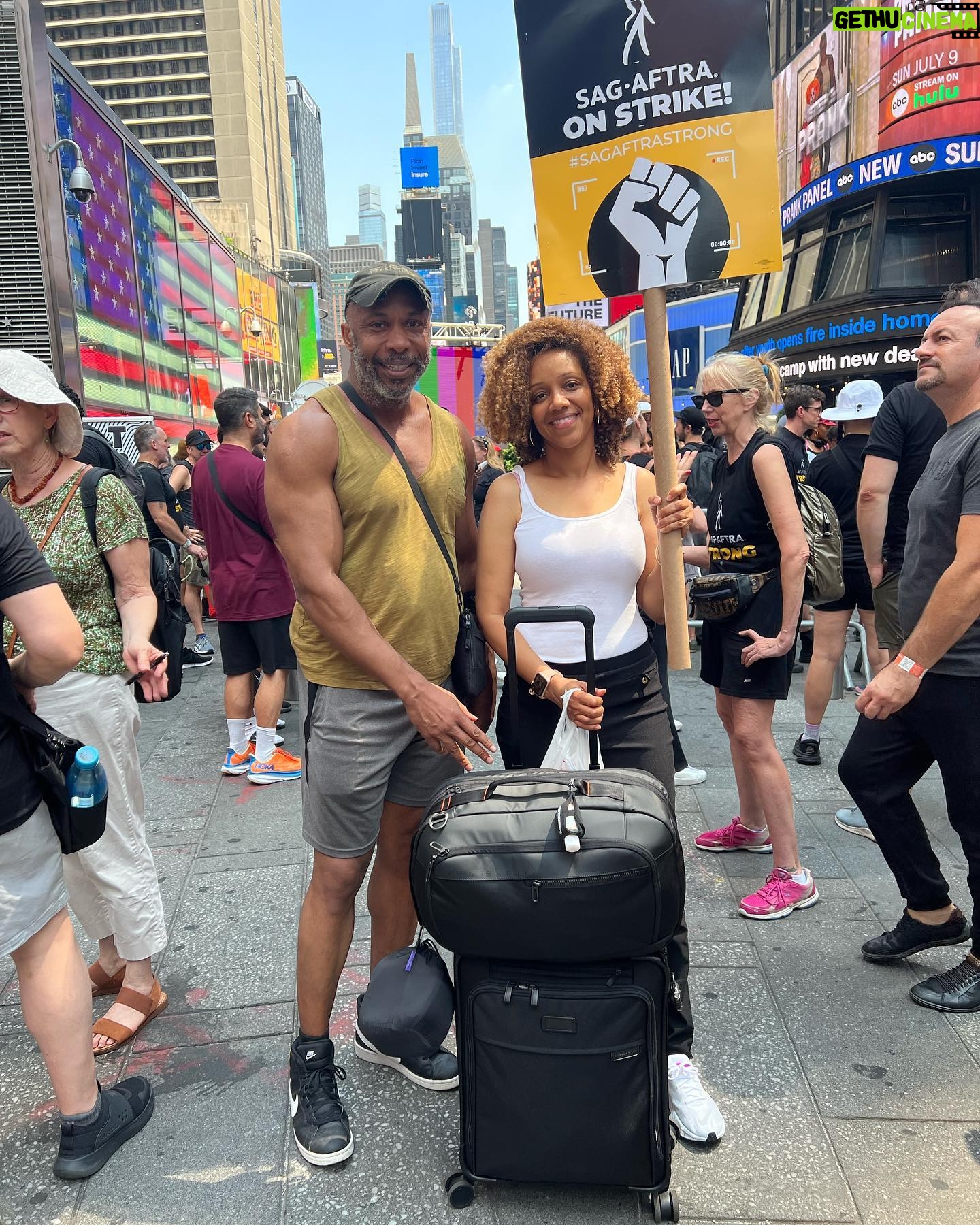 Chrystee Pharris - 348 Likes - Yāall thought I was playing?! NYC Time Square picket line with my carry-on luggage! Got off the plane & went to the picket line. Pay us. #sagaftrastrong Thanks Richard E. Waits for hanging with me!
ā¢
ā¢
ā¢
ā¢
#acting #actingclass #actinglife #actingtips #actor #actorproblems #actors #actorslife #actress #AtlantaActors #audition #auditioning #auditions #cast #casting #castingdirector #Hollywood #HollywoodActress #Hollywoodlife #blackgirlmagic #blackgirlsrock #keytosuccess #behindtgescenes #blackactors #lightscameraaction
#thespian #voiceactor #voiceover #workingactor