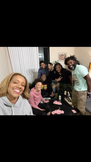Chrystee Pharris Instagram - Spades and BBQ. Nothing blacker than that! 😝. Great times! Sh*t talking too 😆. Fun night. All actors, writer, director and producers.