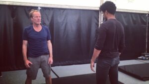 Chuku Modu Instagram - Me and Ser Jorah the master of the friend-zone aka the bad man and gentleman Iain Glen. This was day one of rehearsals and pretty much the first time running the sequence, I was just concentrating on not hitting the man!

Anyway, what an honour to live and die on what will go down in history as one of the greatest shows ever. A childhood dream for me, I've been a fan boy of these types of shows and films since I was running around in nappies. Truly thankful for all the love and support. I didn't know I knew so many wonderful people. 
Looking forward to watching the rest of the show as fan boy number 1 again. Big love 💚

P.s I'm still hoping I come back as a White Walker with a mash up face 😂

#thedream #coulddieahappyman #dothraki #gameofthrones #got #aggo #akho #jorahmormont #jorah #iainglen