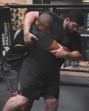 Ciryl Gane Instagram - Training camp for #ufcparis has already started! 🚀 Working on my judo with the absolute beast @cyrillemaret 🦍