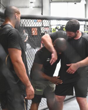 Ciryl Gane Instagram - Training camp for #ufcparis has already started! 🚀 Working on my judo with the absolute beast @cyrillemaret 🦍