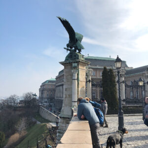 Claire Danes Instagram - We’re finishing the season up in Budapest. Meandered across the bridge - from Pest to Buda - to check out the Matyas Church. Swipe to join. #savingthebudapestforlast