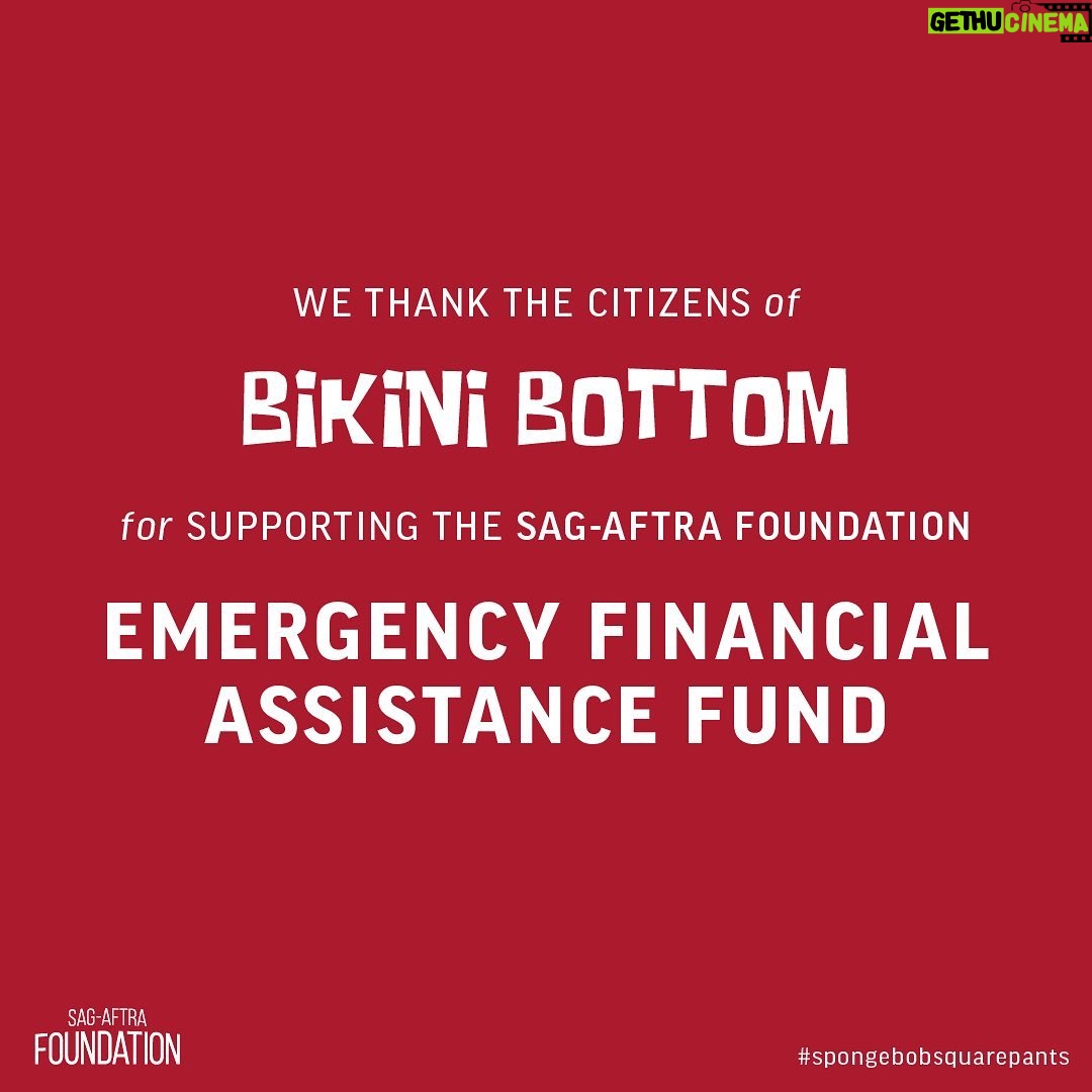 Clancy Brown - 4.6K Likes - The good Citizens of Bikini Bottom joined together to give a generous donation to the SAG-AFTRA Foundation on behalf of their fellow @sagaftra performers in urgent need. They encourage all of the characters who live in animated lands to come together and do the same!
Give today at: www.sagaftra.foundation/donate
#spongebobsquarepants #voartists #supportactors