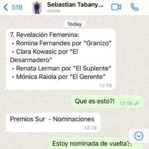 Clara Kovacic Instagram - Oh por dios!!!!! Nominada a actriz revelación en los #premiossur !!!! 🙉❤️🙊🥰🎬 @academiadecineargentina 

Gracias enormes enormes enormes!!!! Gracias totales!

Gracias por el notición @sebastiantabany 

Gracias de vuelta una y otra vez a @eduardopintocine por darme la oportunidad de interpretar a Isabel en El desarmadero ❤️🙏🏻

Gracias #premiossur @academiadecineargentina 

Espero ansiosa a que corrijan mi apellido que es KOVACIC 😘#gracias #graciastotales