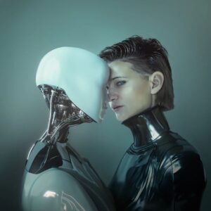 Clara Kovacic Instagram - NEO SYNTHETIC con la 1 @claramkovacic 
En un mundo cada vez más frío y dividido; luchar por lo que nos define y hace únicos será la salida para autopreservarnos😬🪐

Workflow: @adobe @compositenation @retoquefactoria @wacom 

#cyberpunk #scifi #photoshop #fotodeldia